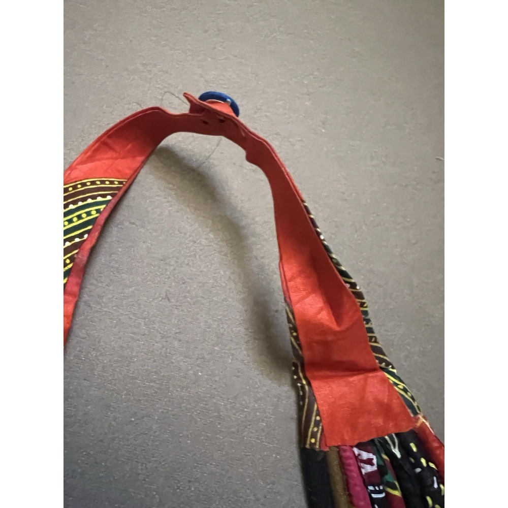 African Wax Print Fabric Multi Strand Rope Necklace Ankara Statement Bib Collar - Picture 5 of 6